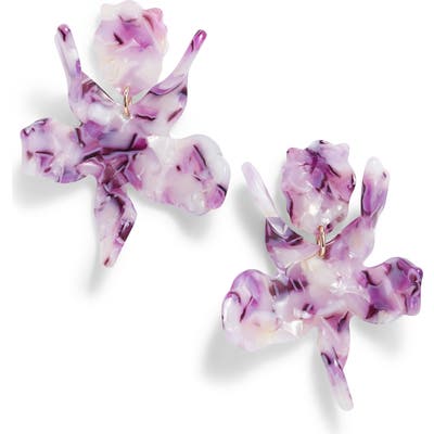 Lele Sadoughi Small Paper Lily Drop Earrings