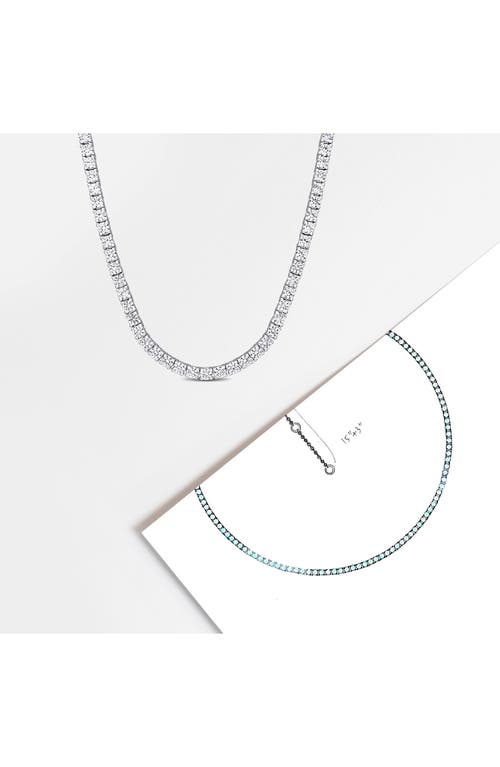 DELMAR DELMAR LAB-CREATED WHITE SAPPHIRE TENNIS NECKLACE