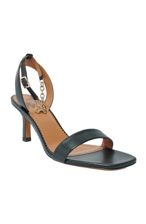 Maje Leather Sandals With Heels In Black