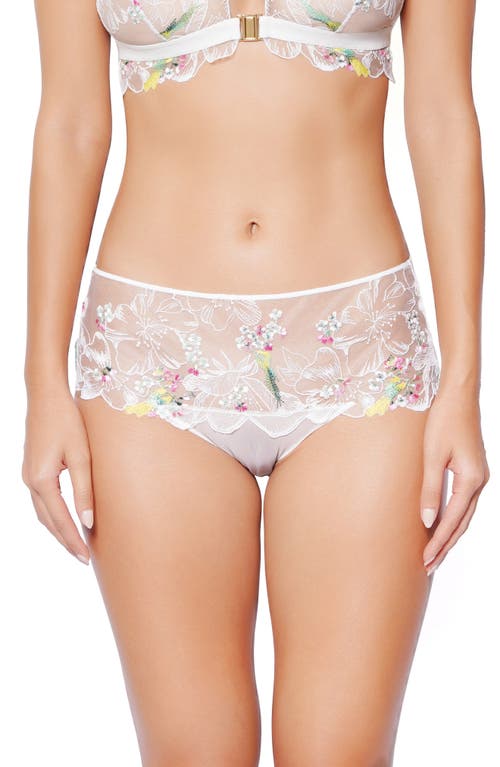 Shop Huit Winter Romance Briefs In Floral White