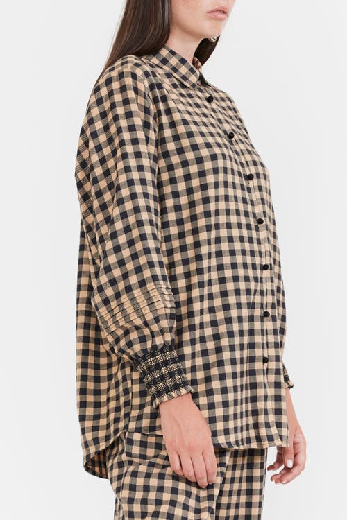 Shop Eddy Big Ole Buttondown In Black Tan Check