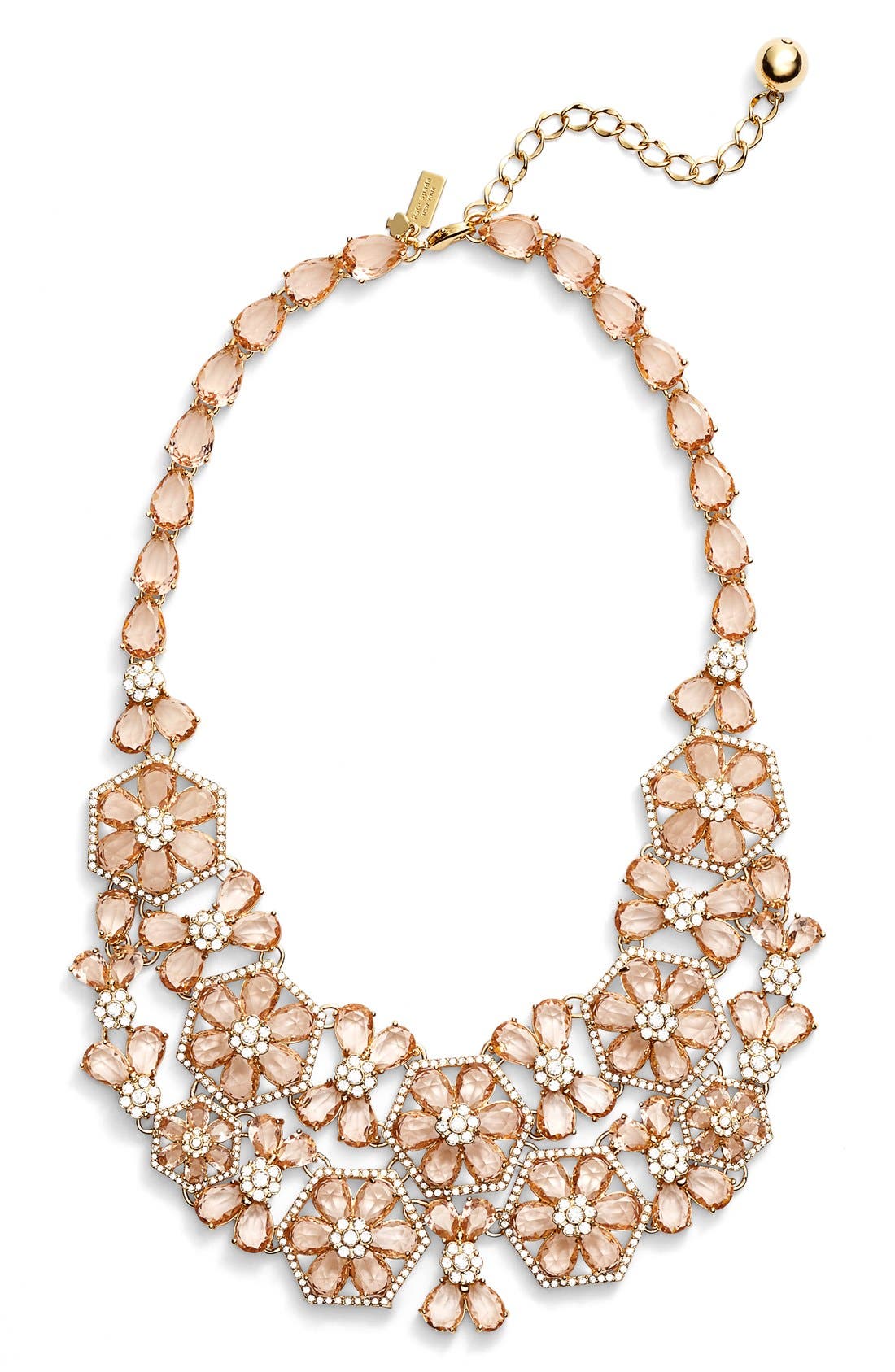 kate spade new york 'at first blush' floral bib necklace Nordstrom