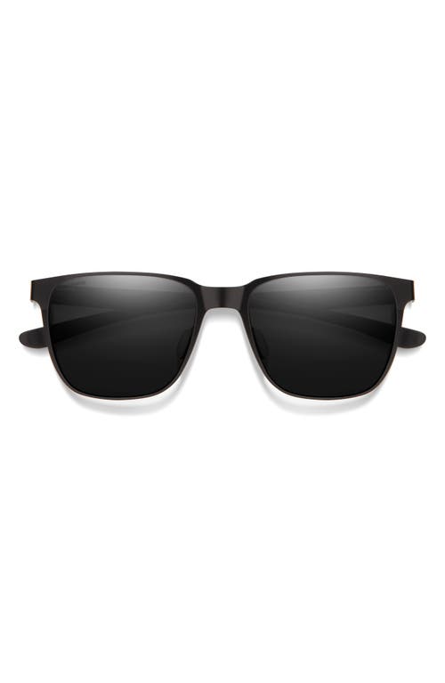 Smith Lowdown 54mm ChromaPop Polarized Square Sunglasses in Matte Black /Black at Nordstrom