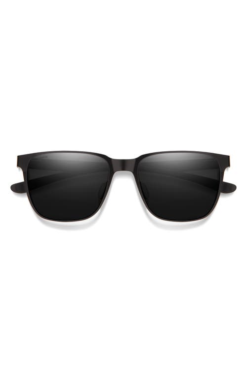 Smith Lowdown 54mm Chromapop™ Polarized Square Sunglasses In Matte Black/black