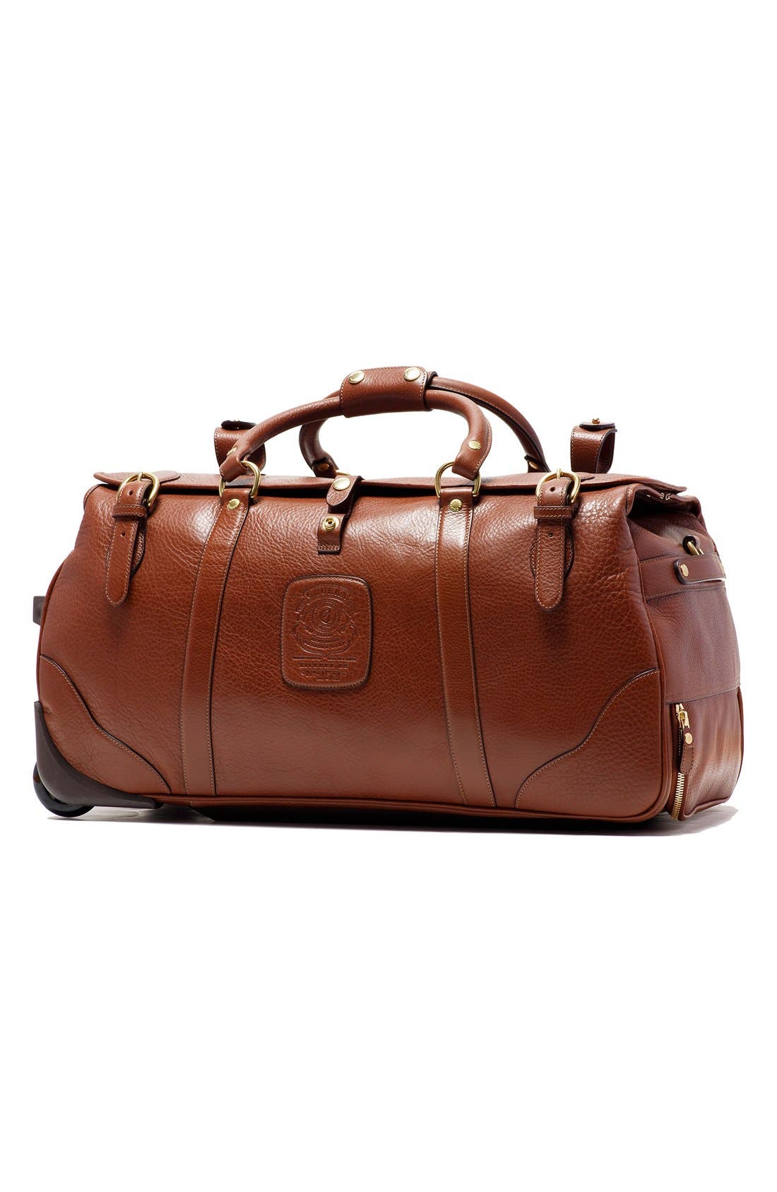 leather duffle bag with wheels