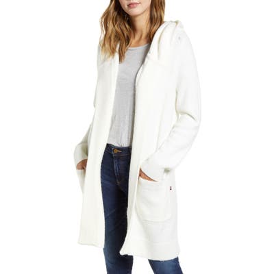Tommy Hilfiger Hooded Long Open Cardigan, Ivory