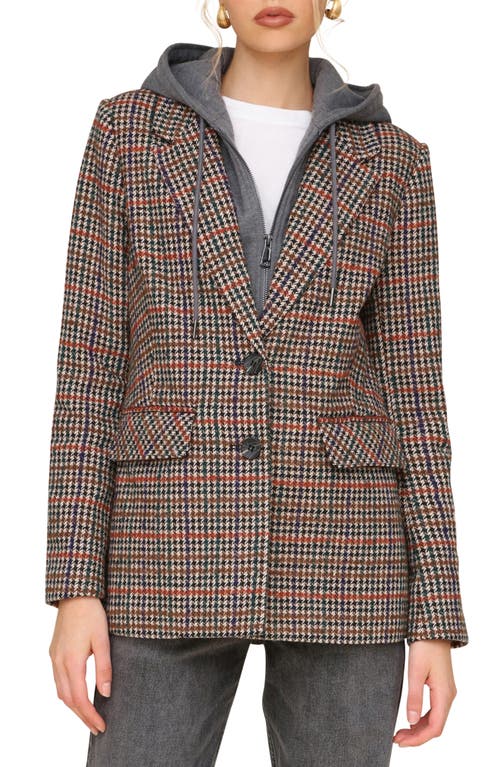 Shop Avec Les Filles Plaid Dickey Blazer In Red/yellow Plaid