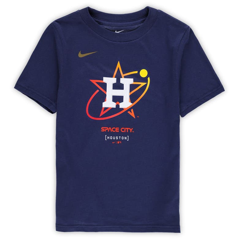 Nike Kids' Preschool  Navy Houston Astros City Connect Large Logo T-shirt