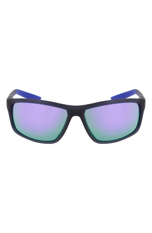 Nike Adrenaline 64mm Rectangular Sunglasses In Purple