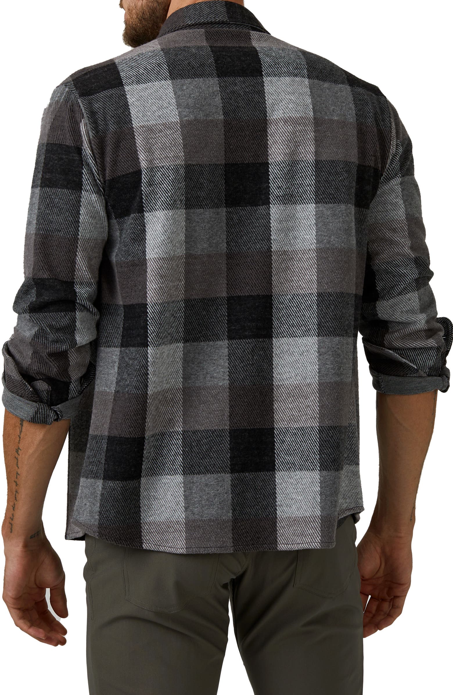 7 Diamonds Generation Plaid Stretch Flannel Button-Up Shirt | Nordstrom