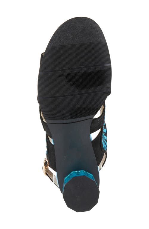 Azura By Spring Step Embroidery Slingback Sandal In Black Multi