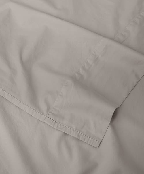 Pact Organic Room Service Sateen Flat Sheet In Dove Grey