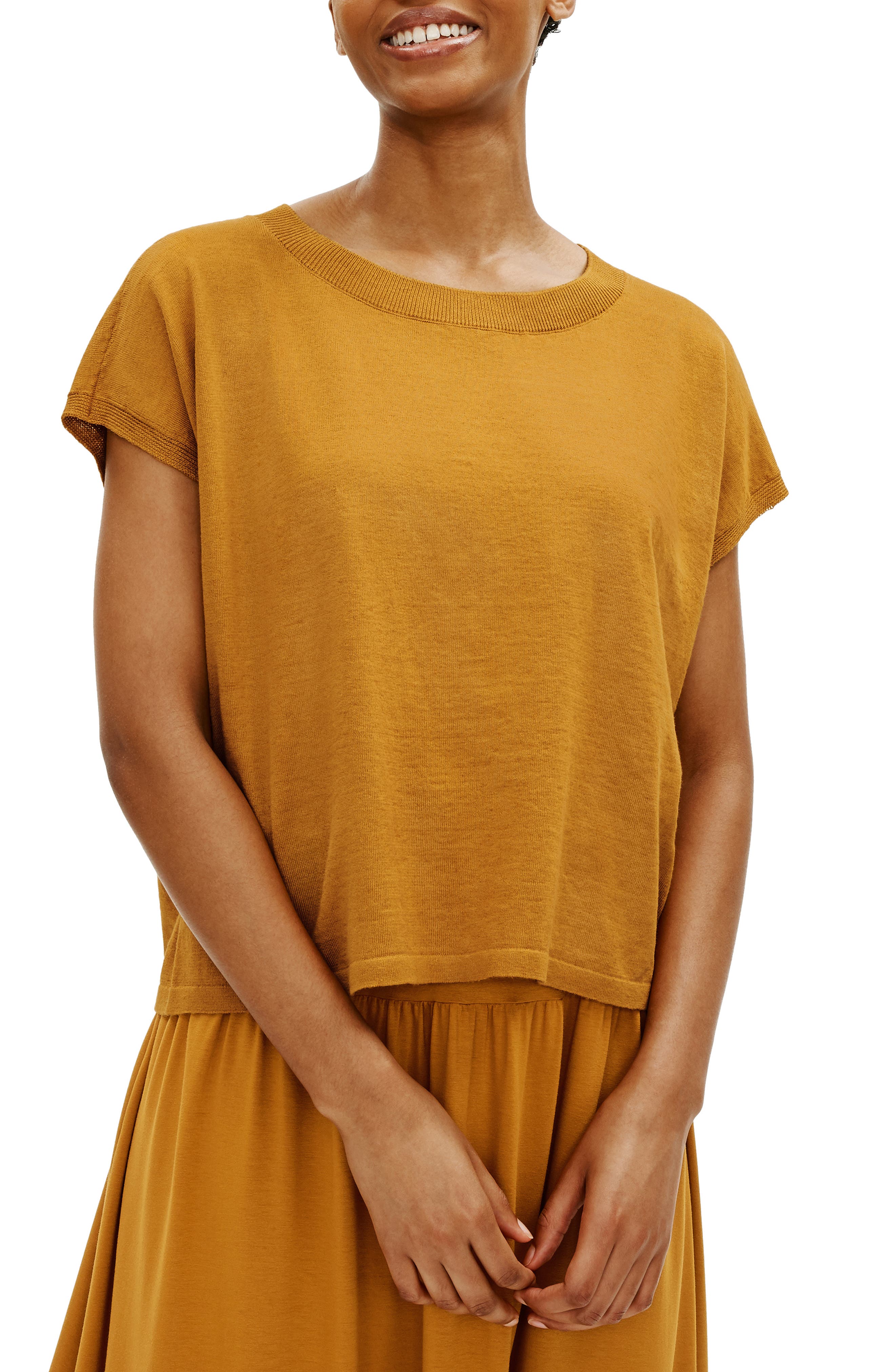 eileen fisher orange sweater