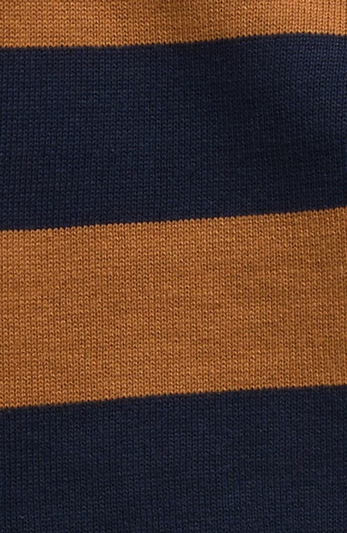 Sammy + Nat Stripe Rugby Sweater & Corduroy Pants Set In Medieval Blue