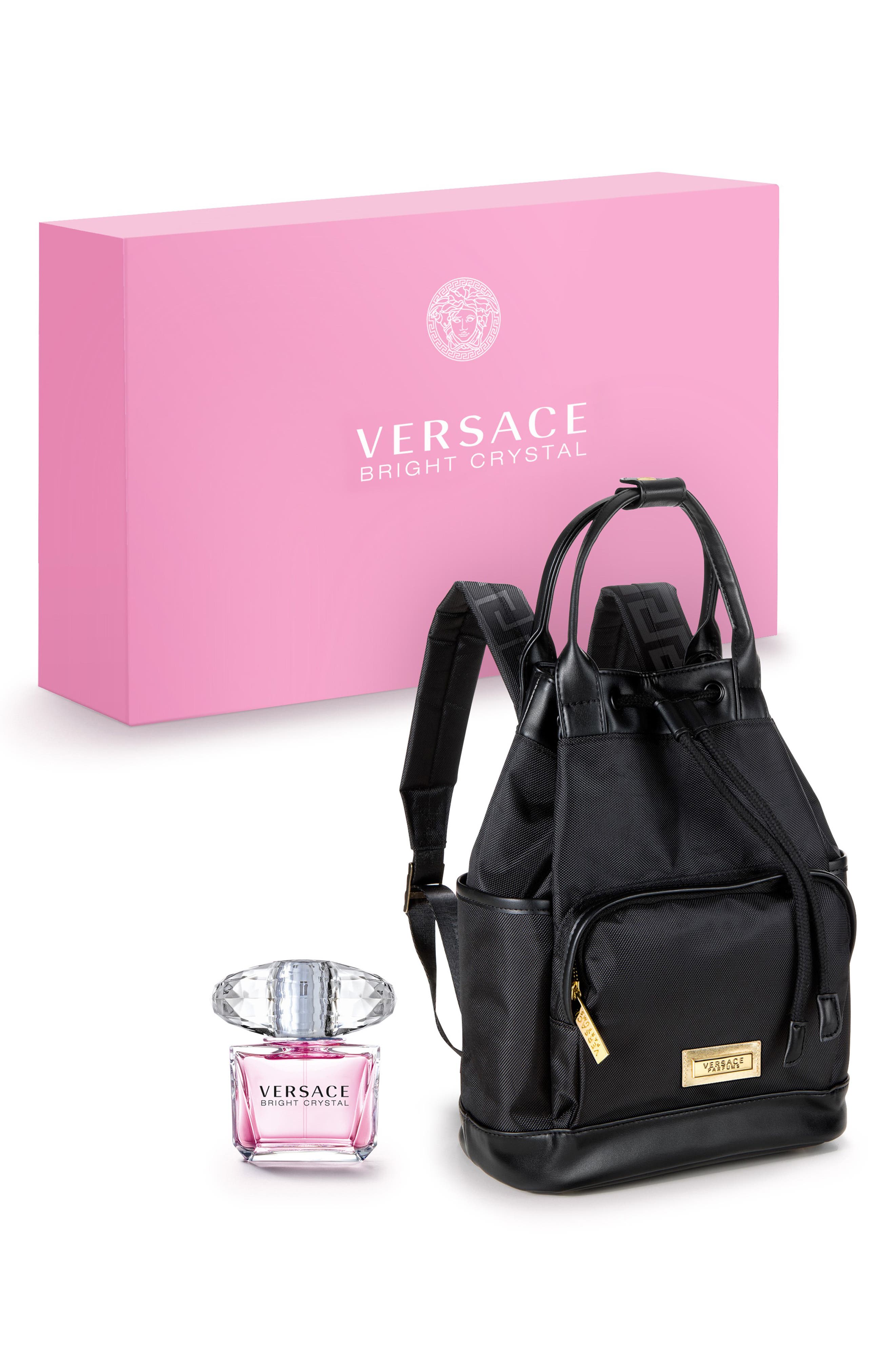 versace cologne set with backpack