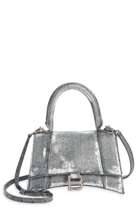Balenciaga Hourglass crystal-embellished Mini Bag - Grey