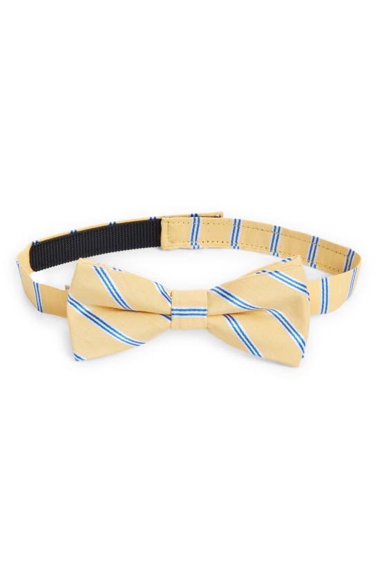 Nordstrom Kids' Langor Stripe Silk Blend Bow Tie In Langor Yellow Stripe