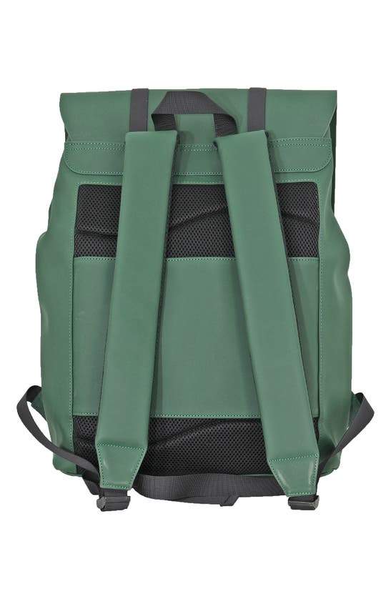 Duchamp Foldover Rubberized Backpack In Dark Green