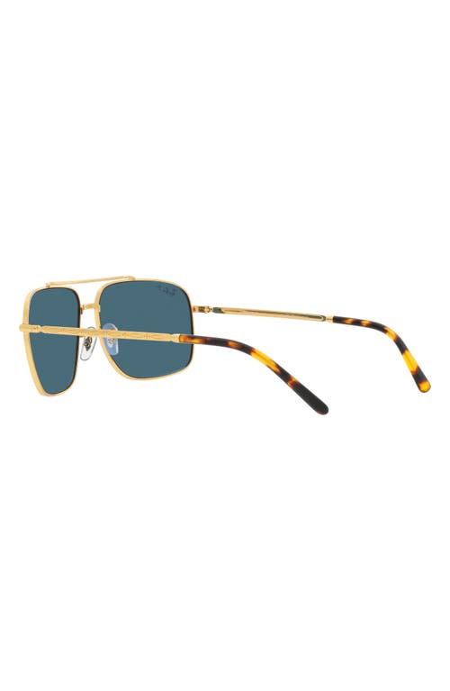 Shop Ray Ban Ray-ban 59mm Polarized Pillow Sunglasses In Gold/polar Blue