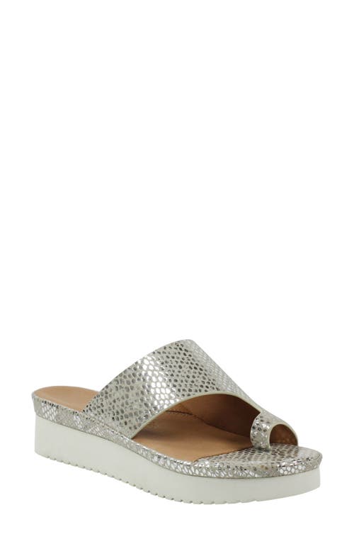 Shop L'amour Des Pieds Ahlina Platform Sandal In Silver/gold