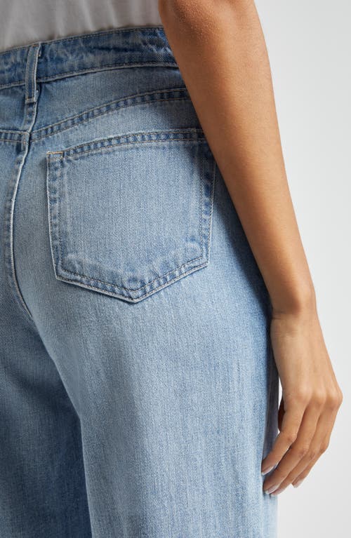 Shop L Agence L'agence Miley High Waist Cuff Wide Leg Jeans In Emerson