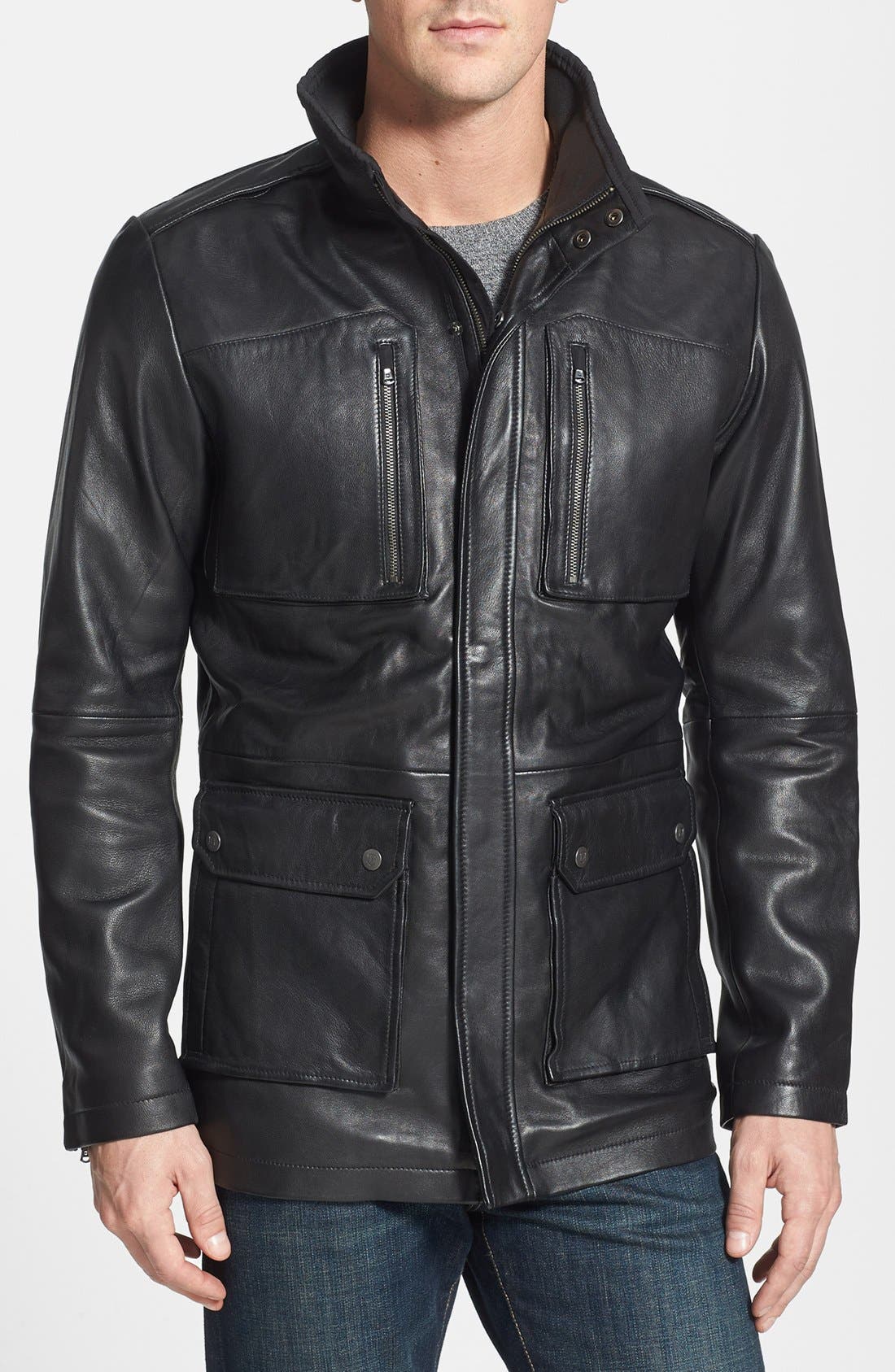 Victorinox Swiss Army® 'Explorer' Leather Jacket Nordstrom