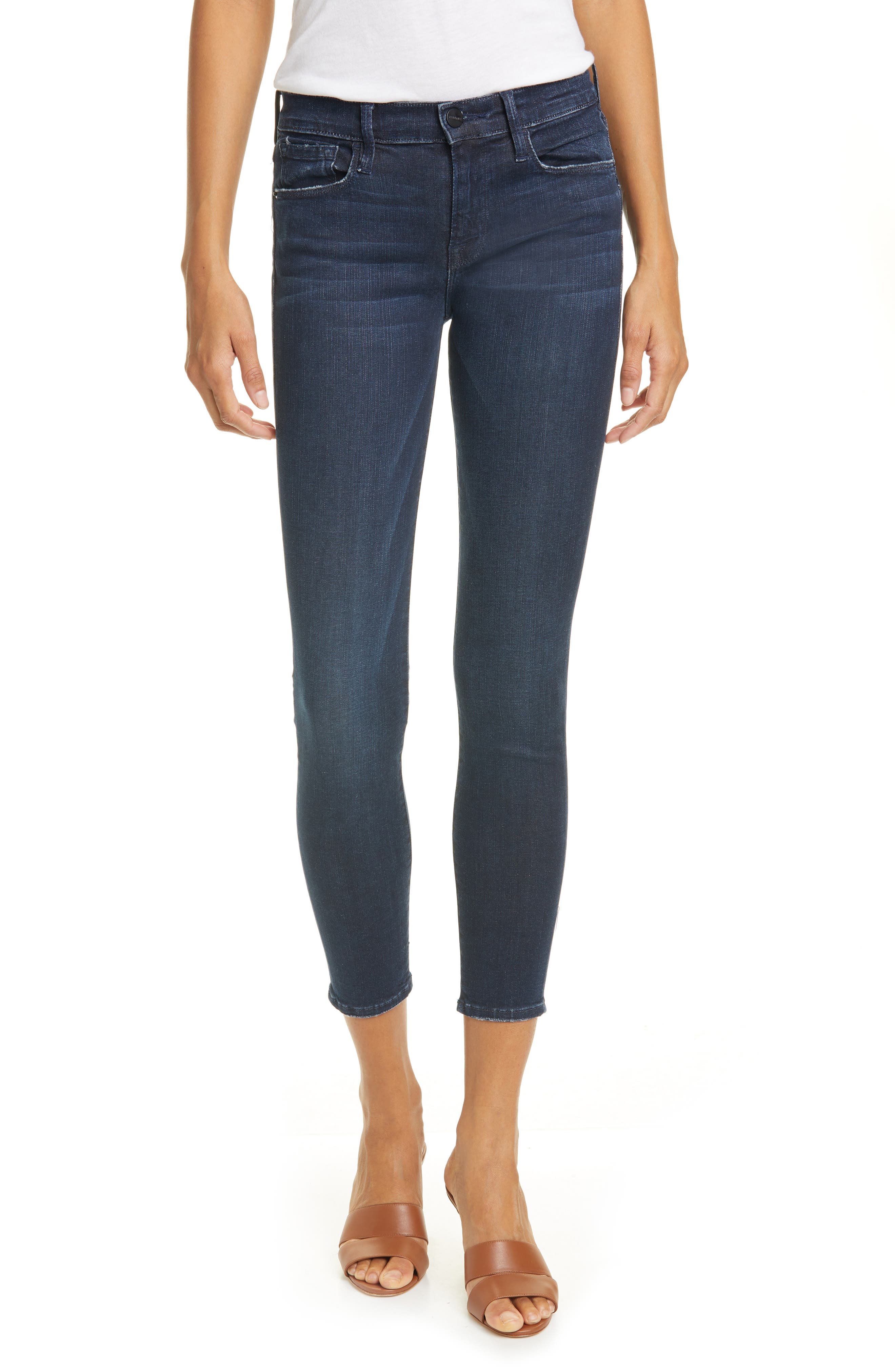FRAME Le Skinny de Jeanne Crop Skinny Jeans (St. Jones) Nordstrom