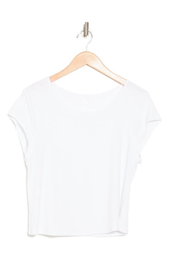 Shop Apana Comforting Crop T-shirt In Arctic White