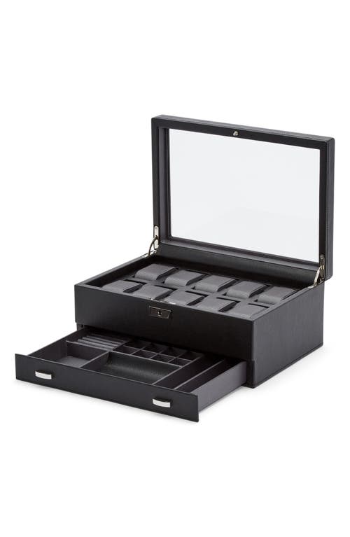 Shop Wolf Viceroy 10-piece Watch Box With Drawer In Black