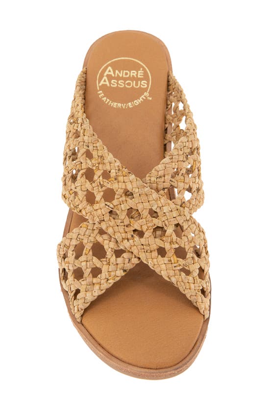 Shop Andre Assous André Assous Bryana Wedge Sandal In Natural