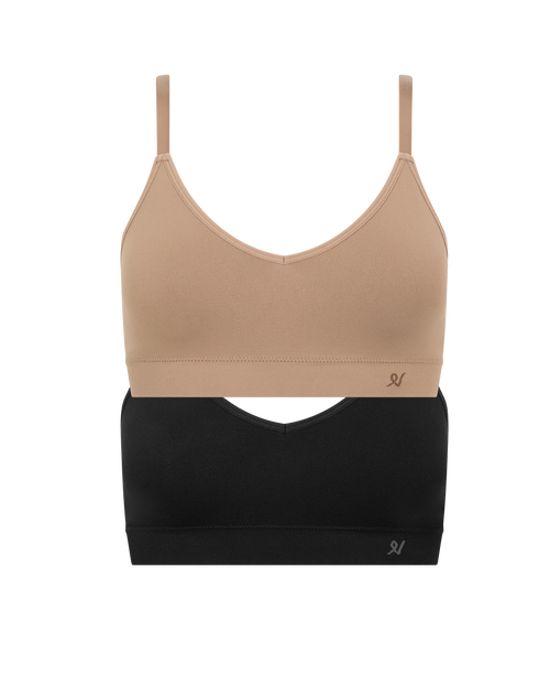 Shop Nudea The Essentials Bralette In Black And Bare 03