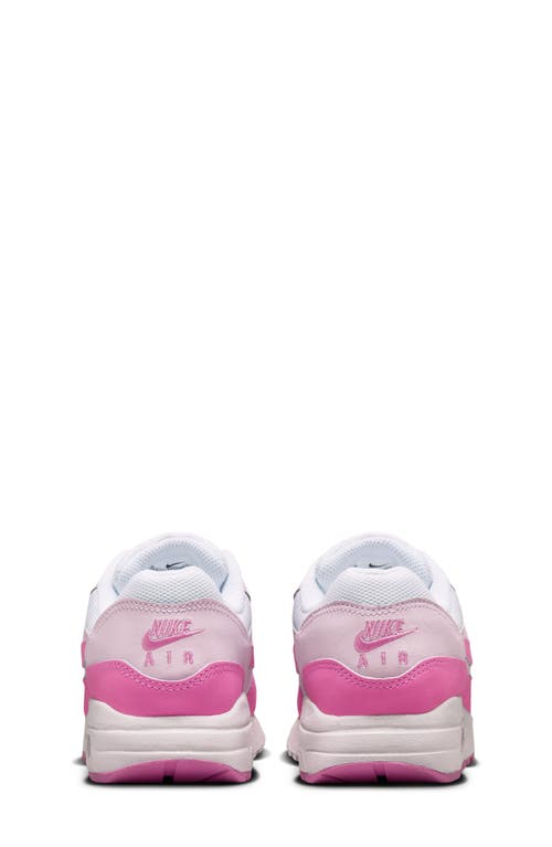 Shop Nike Kids' Air Max 1 Sneaker In White/playful Pink/pink