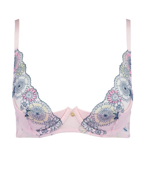 Adore Me Prisma Contour Quarter Cup Bra In Floral Pink