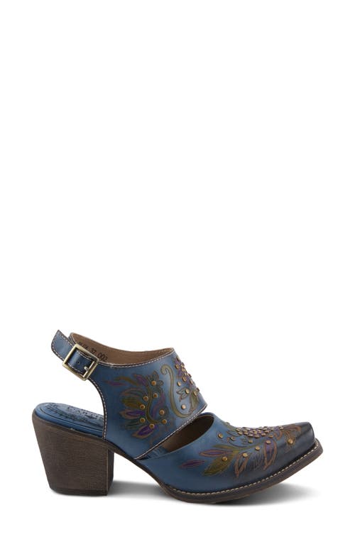 L'artiste By Spring Step Devika Stud Slingback Pump In Blue Multi