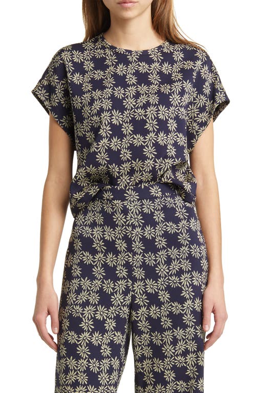 The Wander Floral Top in Navy Scattered Daisy