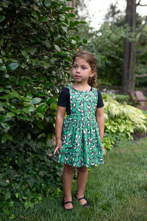 Worthy Threads Pinafore Dress In Green