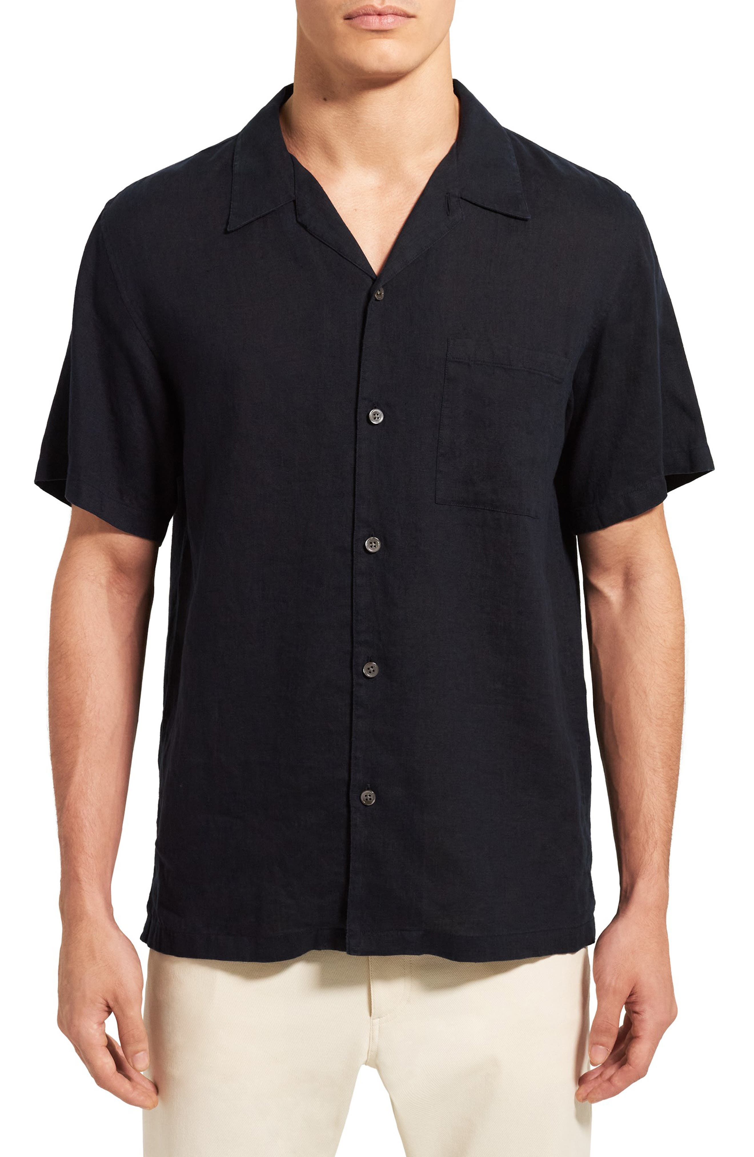 Baziszt Columbus camp-collar shirt - Black