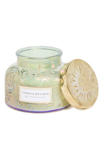 Portofino Candles Deco Garden Jar Candle In Sage Iridescent