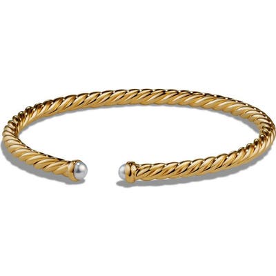 David Yurman Cable Spira Bracelet With Semiprecious Stones In 18K Gold