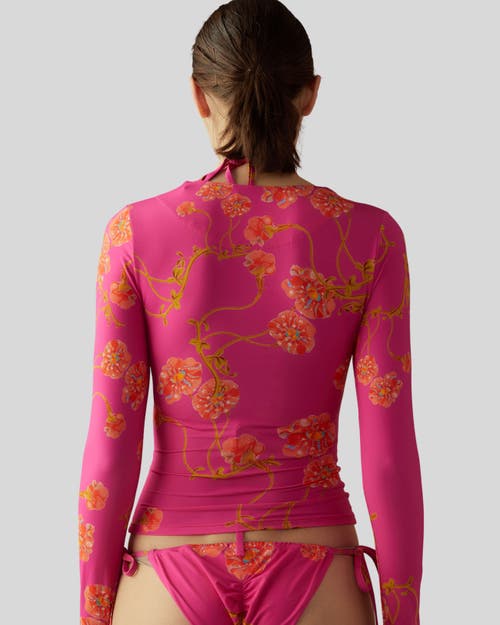 Shop Cynthia Rowley Bella Rashguard In Pink