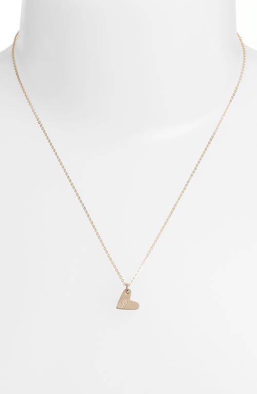 Nashelle 14k-gold Fill Initial Mini Heart Pendant Necklace In Gold/e