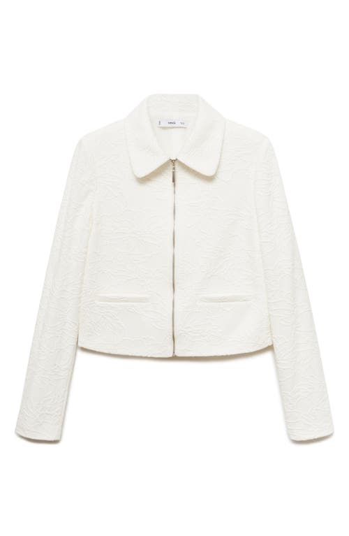 MANGO MANGO TEXTURED COTTON BLEND JACKET