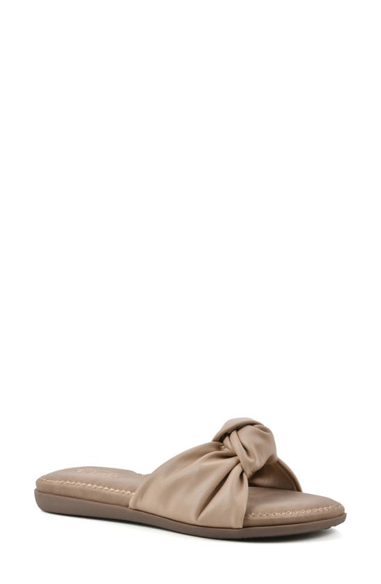 Cliffs By White Mountain Fanciful Slide Sandal In Natural/ Smooth