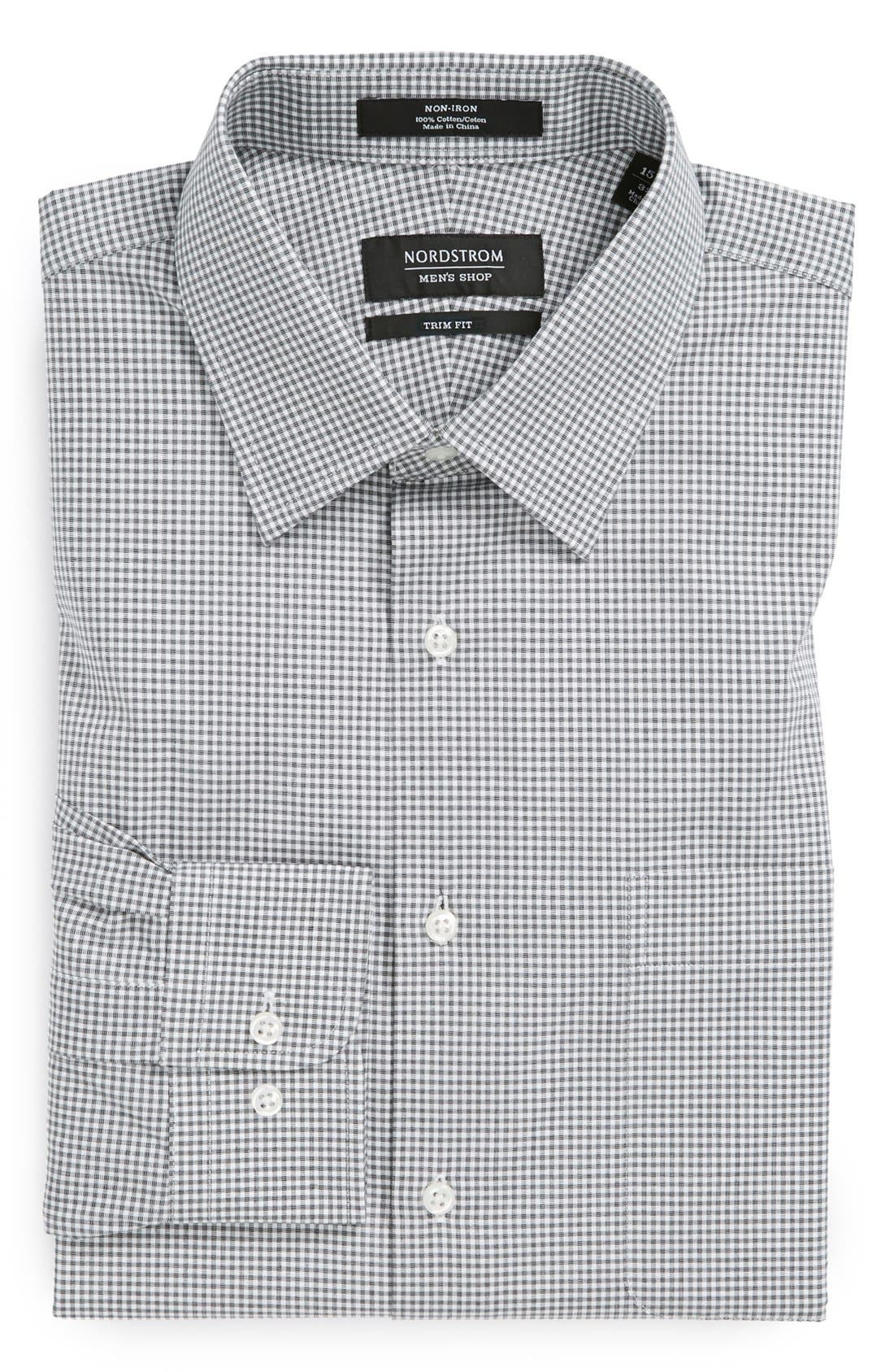 Nordstrom Trim Fit NonIron Check Dress Shirt Nordstrom