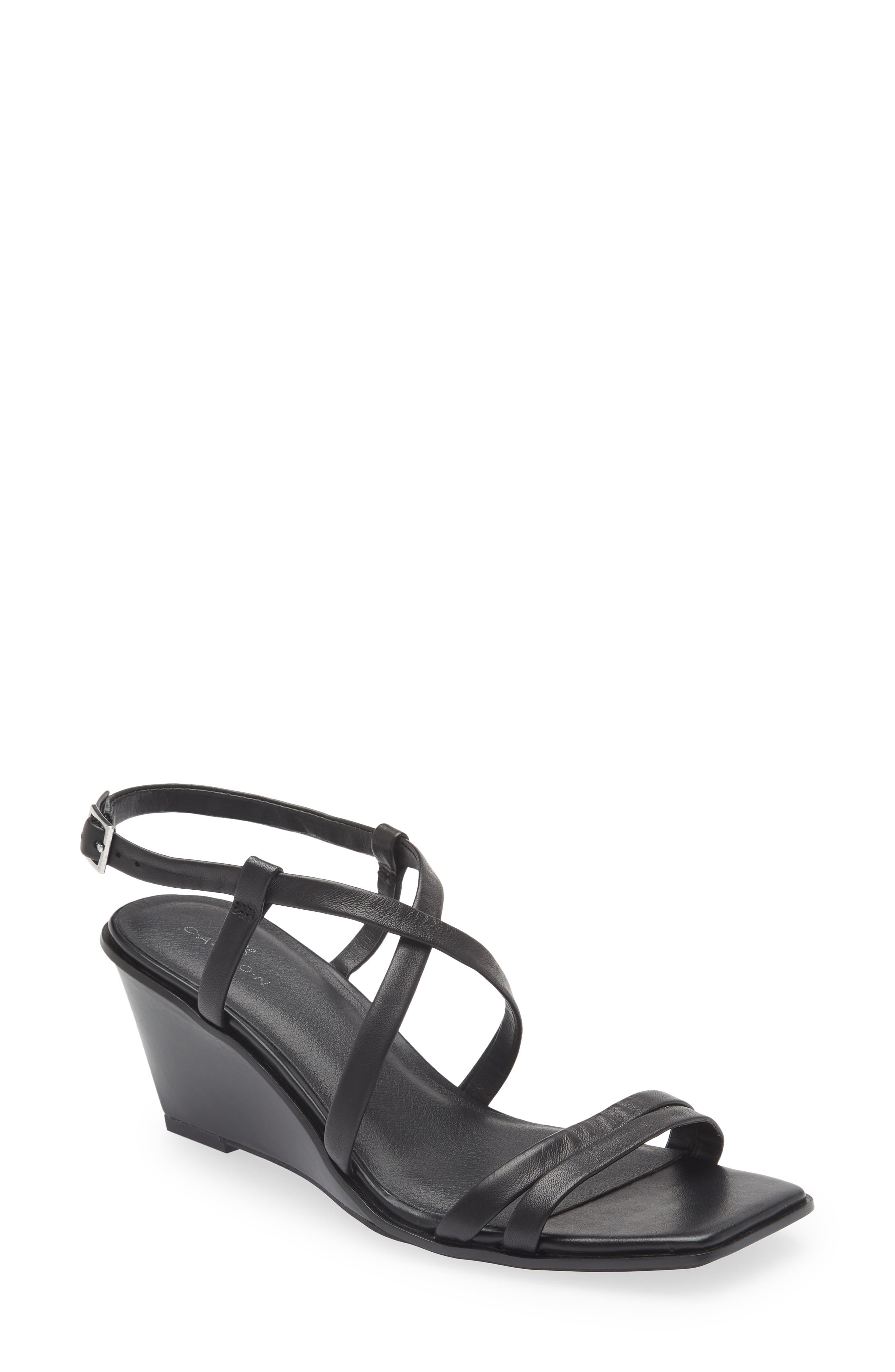 Women's Black Wedge Sandals | Nordstrom