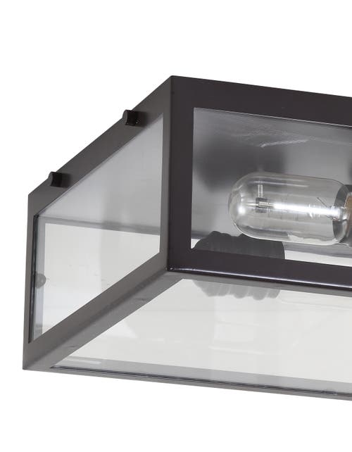 JONATHAN Y JONATHAN Y GRAYSON 2-LIGHT BOHEMIAN FARMHOUSE IRON/GLASS LED FLUSH MOUNT 
