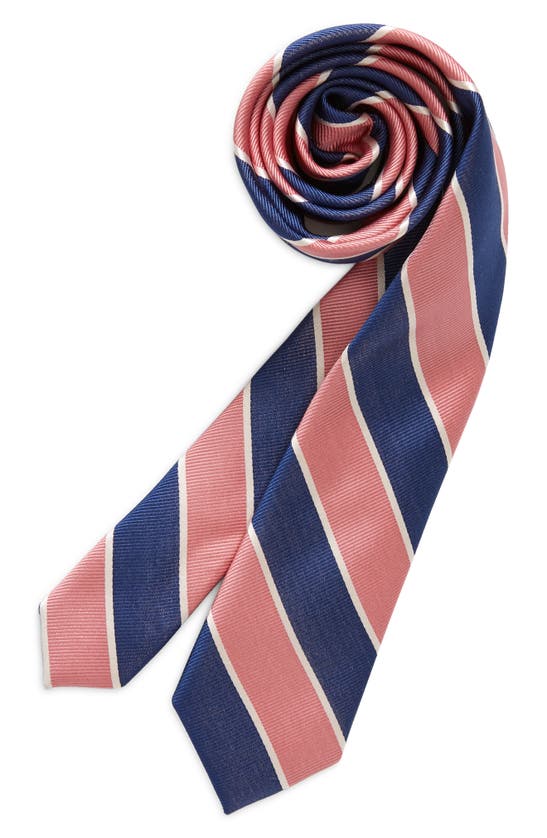 Nordstrom Kids' Marin Stripe Silk Blend Tie In Pink