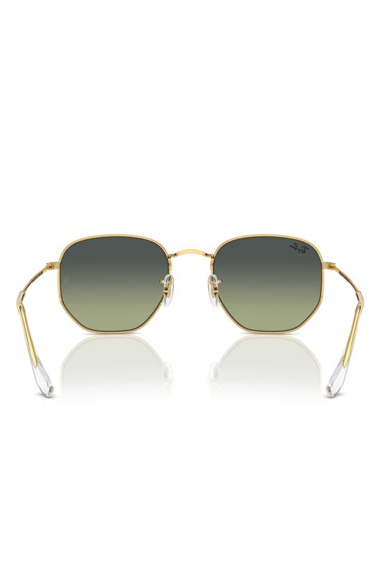 Ray Ban Blue Light Blocking 51mm Round Optical Glasses In Gold Flash