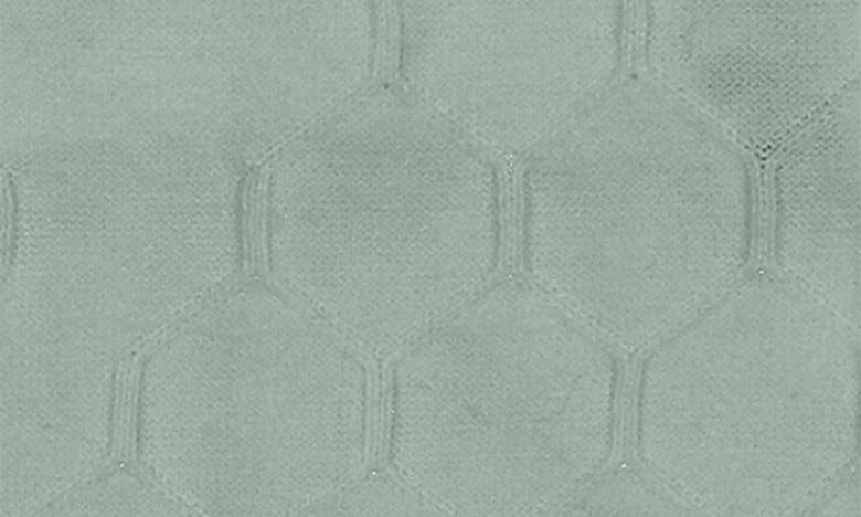 Maniere Honeycomb Cotton Footie In Sage