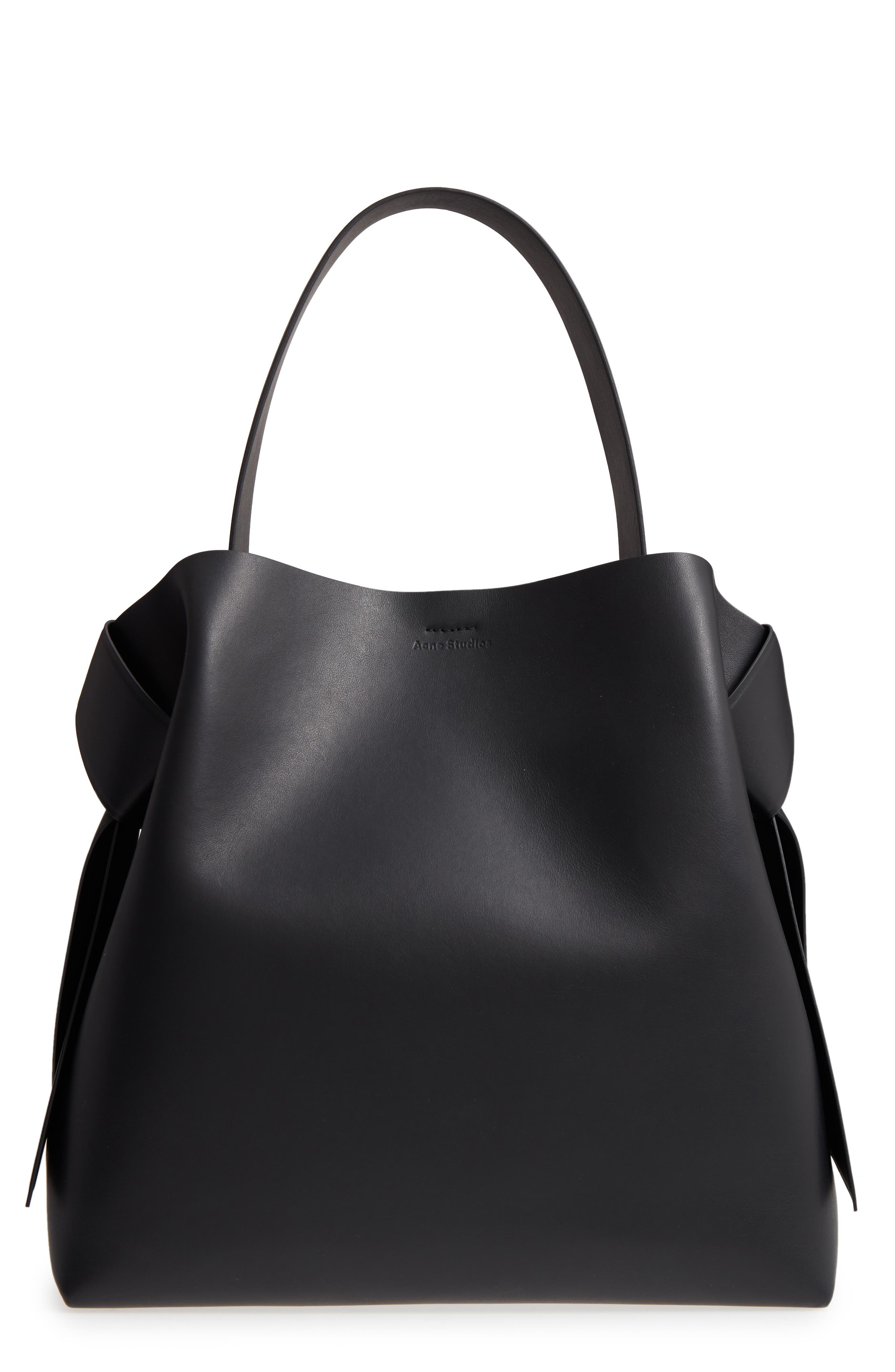 acne studios musubi knotted leather shoulder bolsa